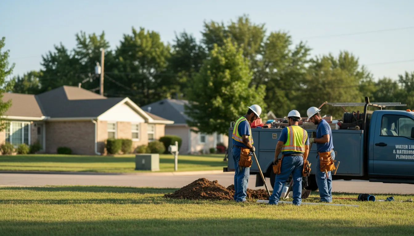 Residential water line and bathroom plumbing service in Parks, NE